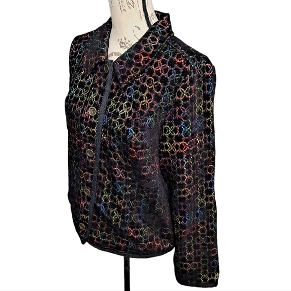 Christopher & Banks Rainbow Tweed Blazer XL Vintage Boho Suit Jacket Lined - Picture 5 of 13